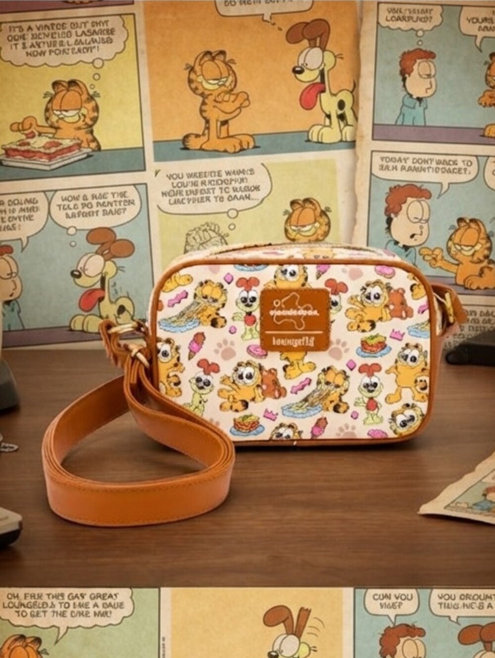 Loungefly Garfield & Odie Allover Print Crossbody Bag